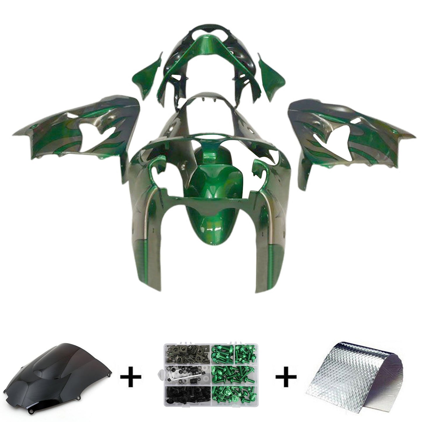 2000-2001 Kawasaki ZX9R Fairing Kit Bodywork Plastic ABS