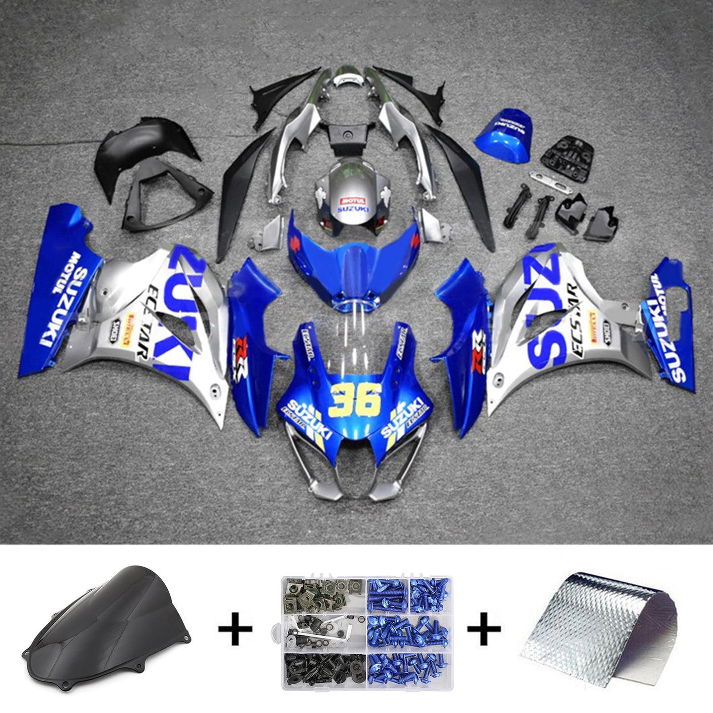 2017-2024 Suzuki GSXR1000 K17 Fairing Kit Bodywork Plastic ABS