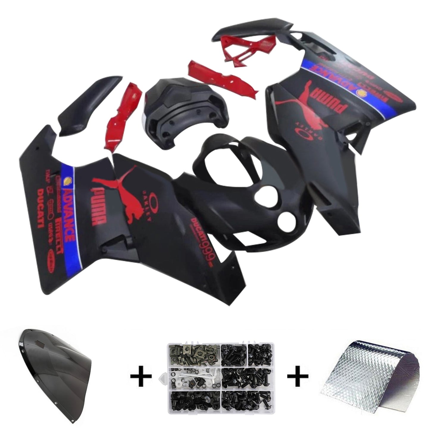 2005 2006 Ducati 999 749 Fairing Kit Bodywork ABS
