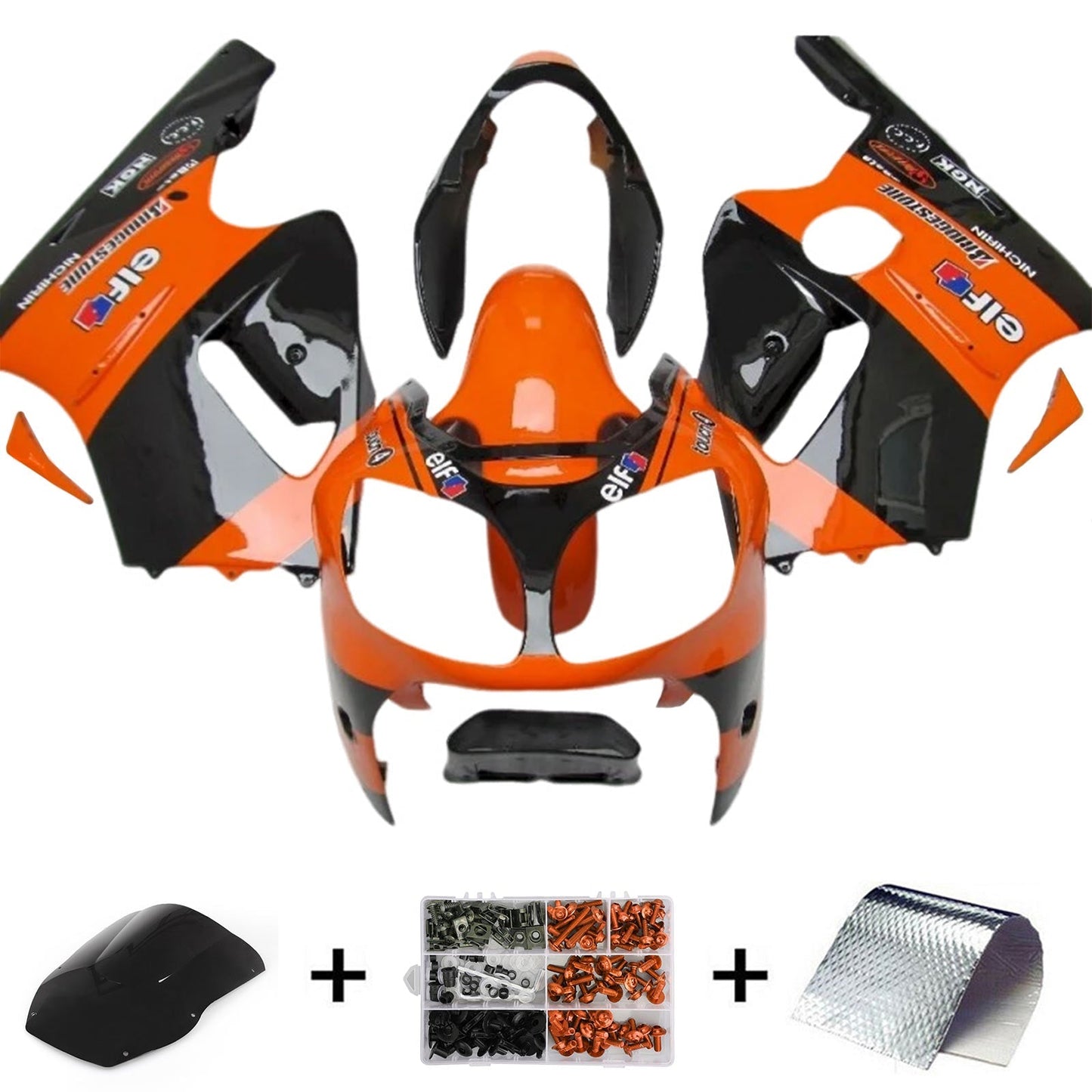 2000-2001 Kawasaki ZX12R Fairing Kit Bodywork Plastic ABS