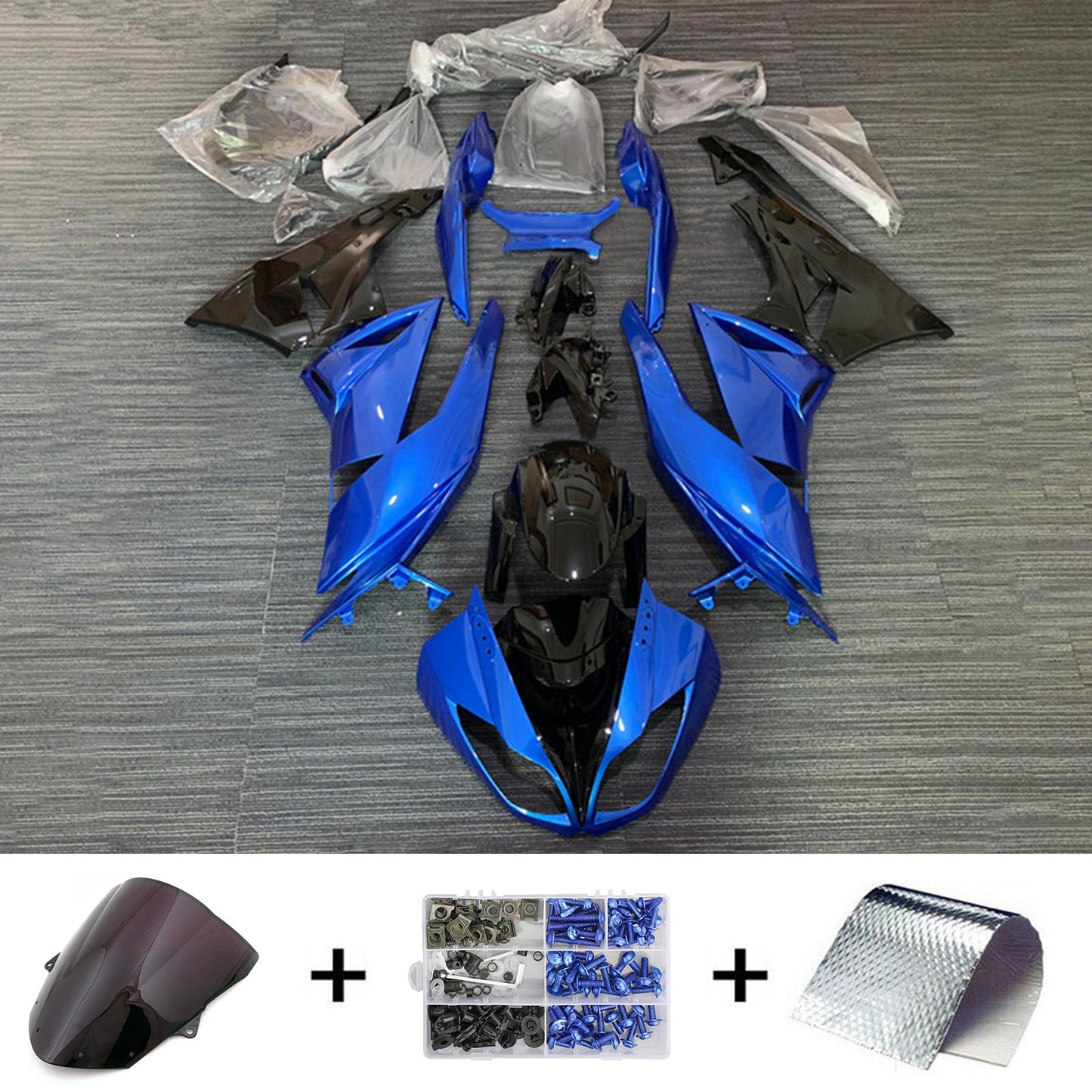 2009-2012 Kawasaki ZX6R 636 Fairing Kit Bodywork Plastic ABS