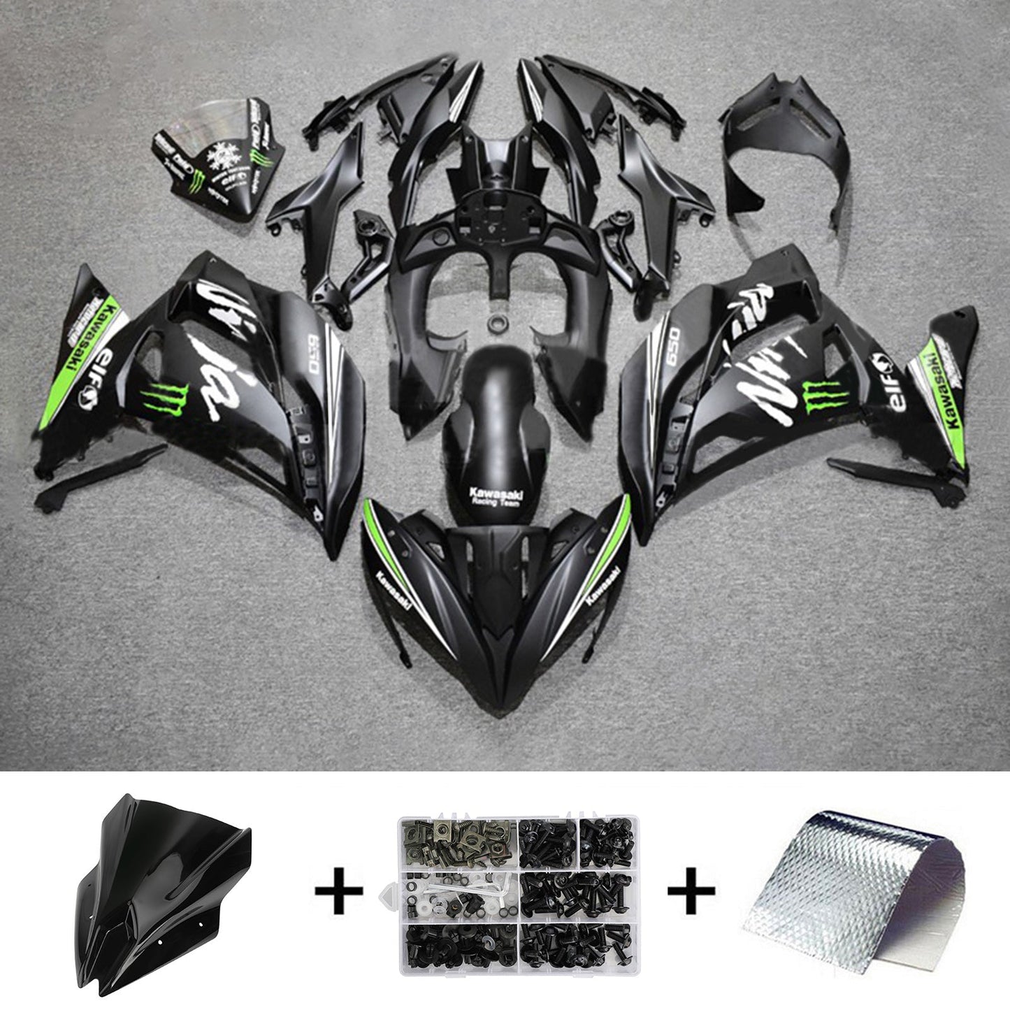 2017-2019 Kawasaki ER6F/Ninja650R Fairing Kit Bodywork Plastic ABS