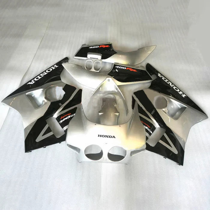 1987-1989 Honda CBR400RR NC23 Fairing Silver & Black Kit