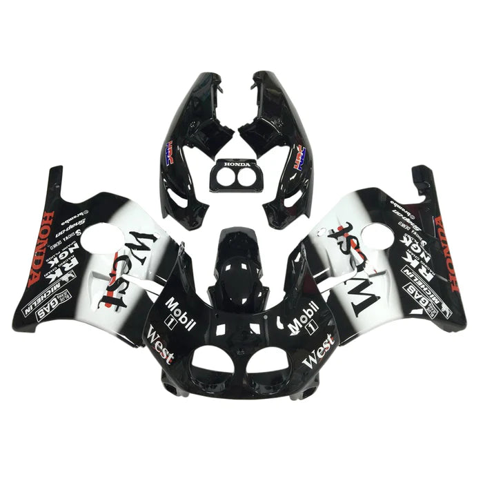1990-1998 Honda CBR250RR MC22 Black White Fairing Kit