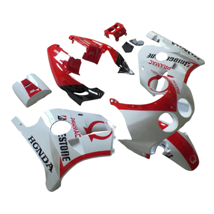1990-1998 Honda CBR250RR MC22 White Red Fairing Kit
