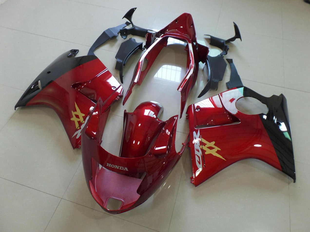 1996-2007 Candy Red Black OEM Style Honda CBR1100XX Motorcycle Fairings