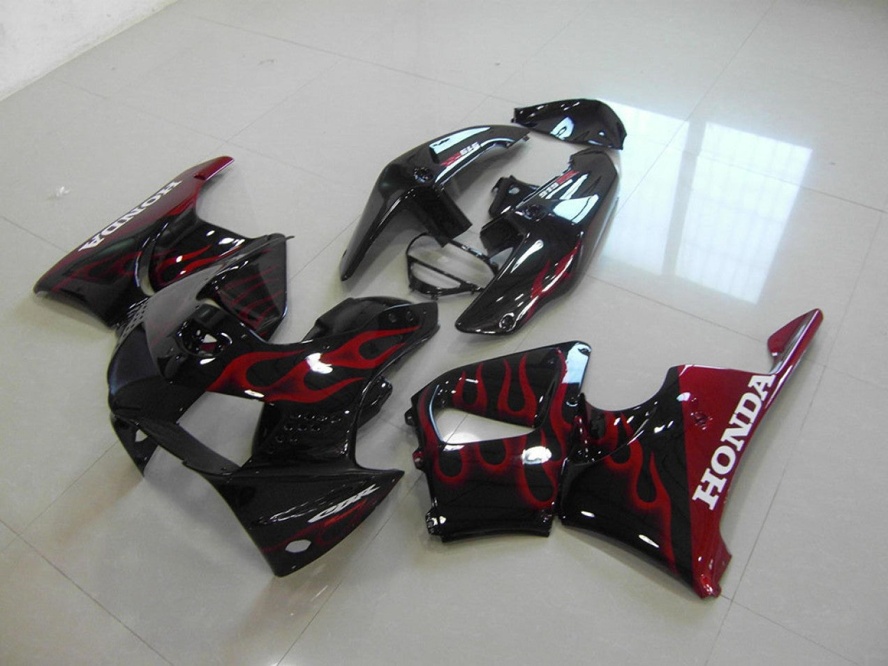 1998-1999 Black Red Honda CBR900RR 919 Motorcycle Fairings & Bodywork