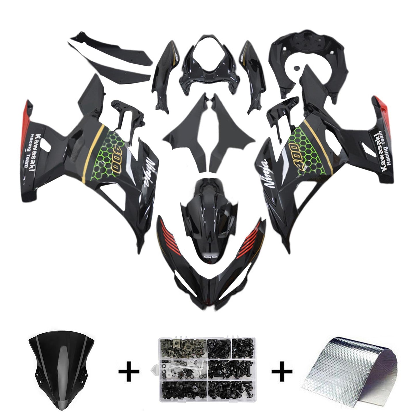 2018-2024 Kawasaki EX400 Ninja400 Fairing Kit Bodywork Plastic ABS