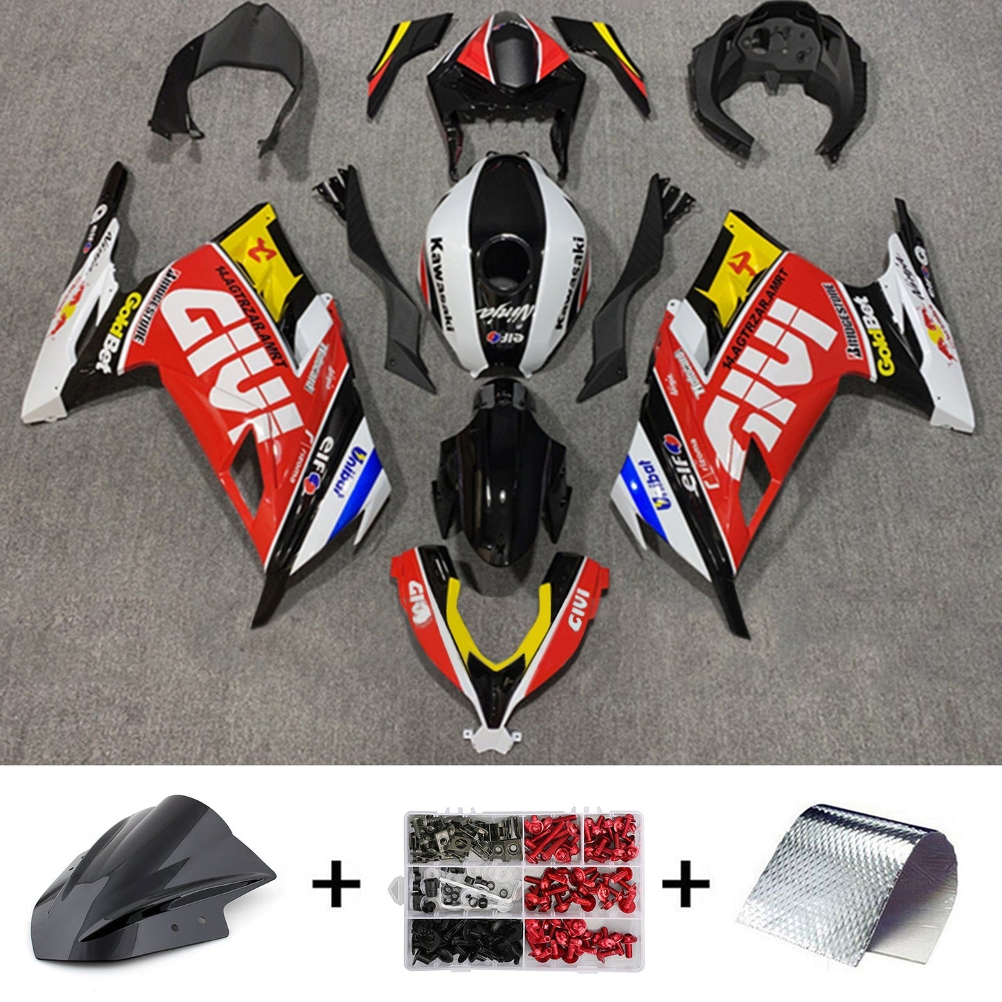 2013-2024 Kawasaki EX300 Ninja300 Fairing Kit Bodywork Plastic ABS