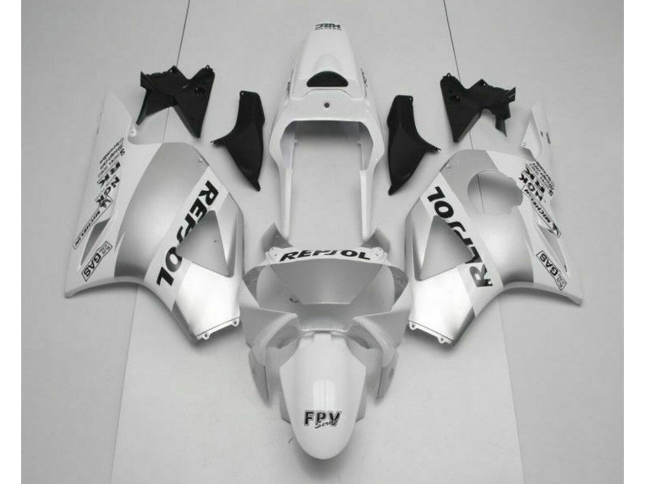 2002-2003 White Silver Black Honda CBR900RR 954RR Motorcycle Fairings