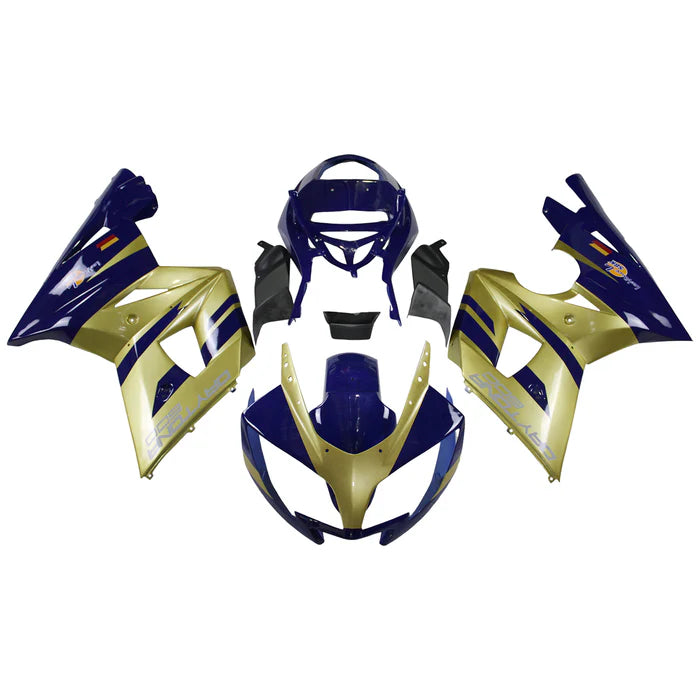 2002-2005 Triumph Daytona 600 650 Gold & Blue Fairing Kit