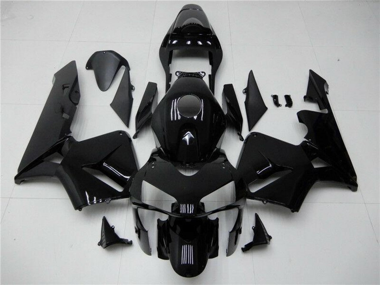 2003-2004 Glossy Black Honda CBR600RR Plastics Motorcycle Fairings