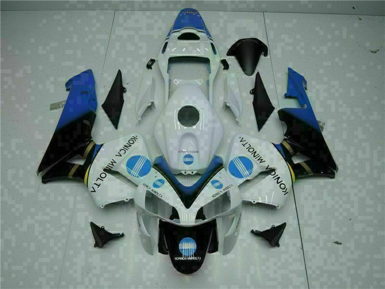 2003-2004 White Blue Honda CBR600RR Plastics Motorcycle Fairings