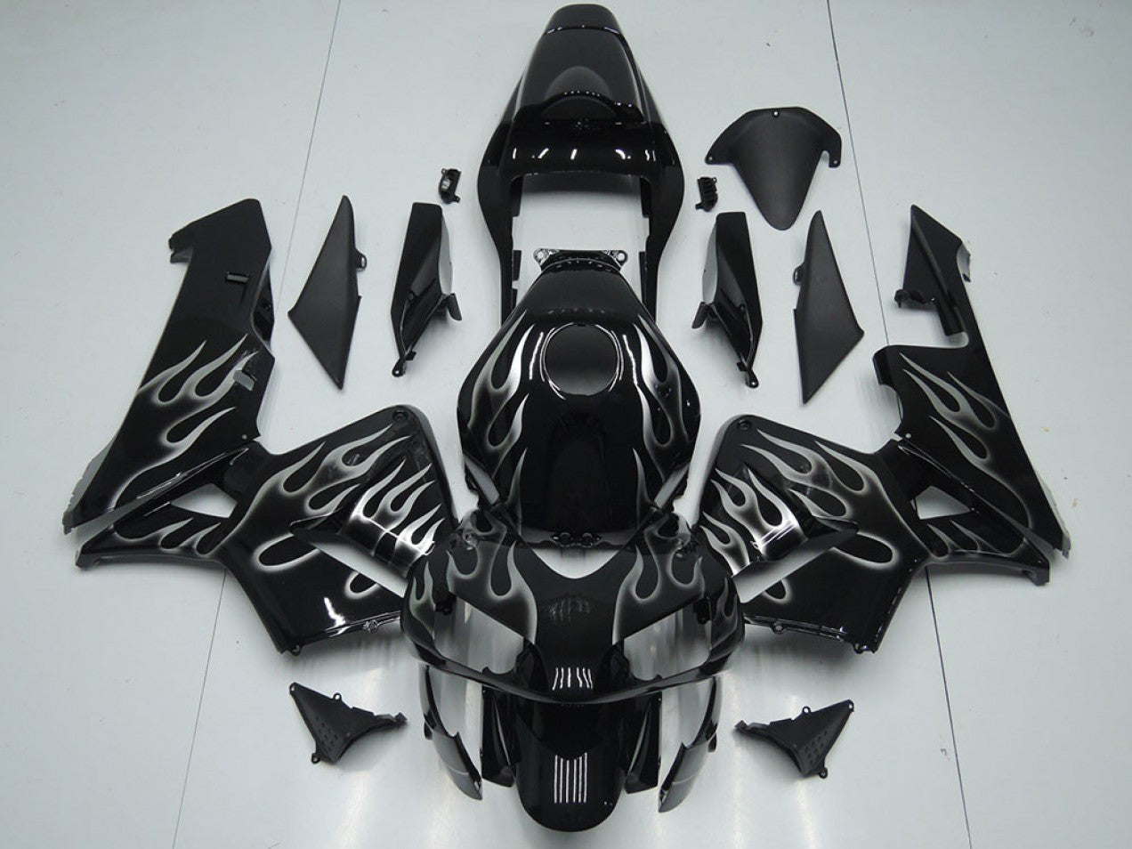 2005-2006 Silver Flame Honda CBR600RR Motorcycle Fairings