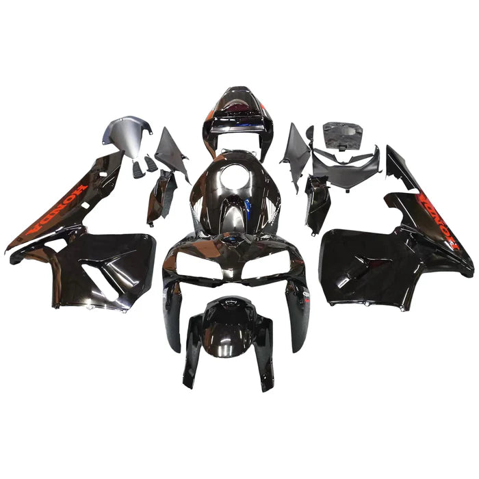 2005 2006 Honda CBR600RR Black with Red Logo Fairing Kit