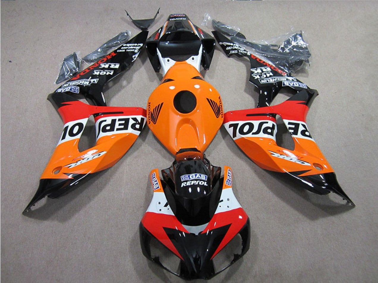 2006-2007 Orange Repsol Honda CBR1000RR Motorcycle Fairings & Bodywork