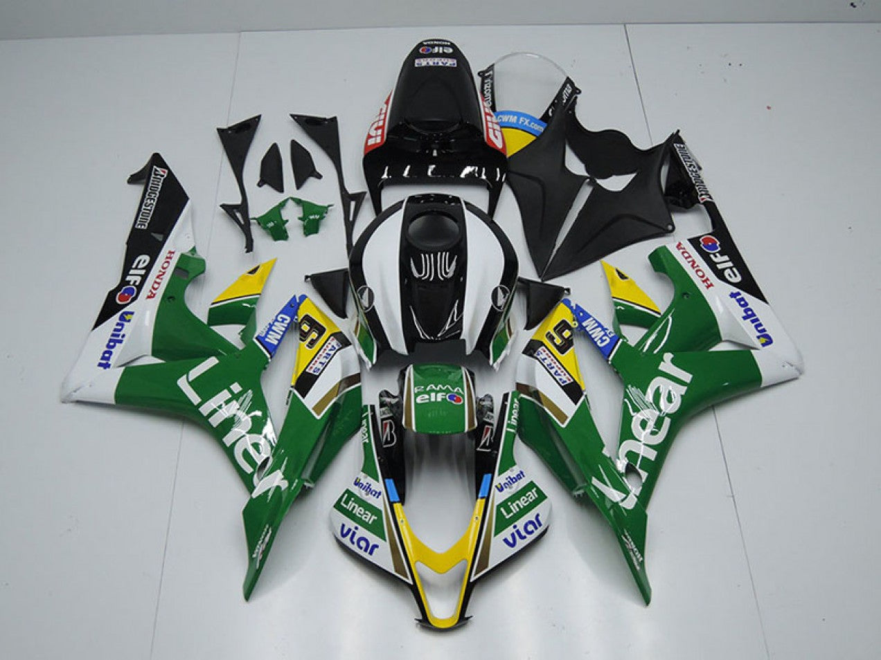 2007-2008 Green Liner Honda CBR600RR Motorcycle Fairings