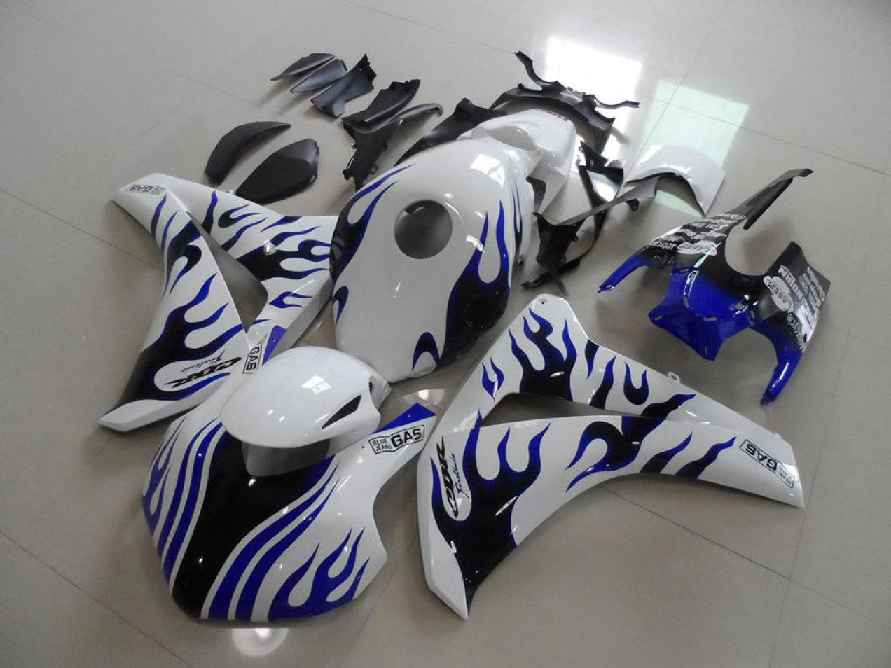 2008-2011 Blue Black Flame Race Honda CBR1000RR Motorcycle Fairings