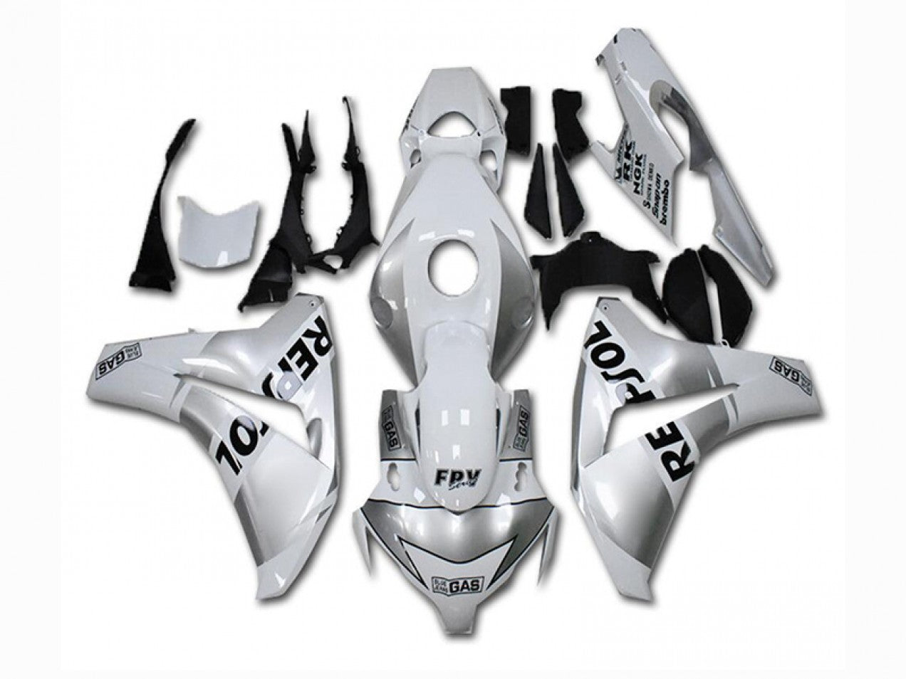 2008-2011 Silver Honda CBR1000RR Motorcycle Fairings & Bodywork