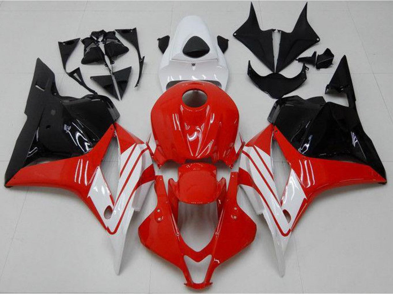 2009-2012 Red White Black Honda CBR600RR Plastics Motorcycle Fairings