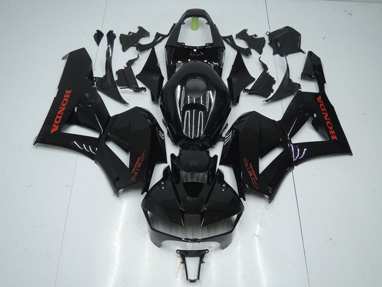2013-2023 Glossy Black with Red Sticker Honda CBR600RR Motorcycle Fairings