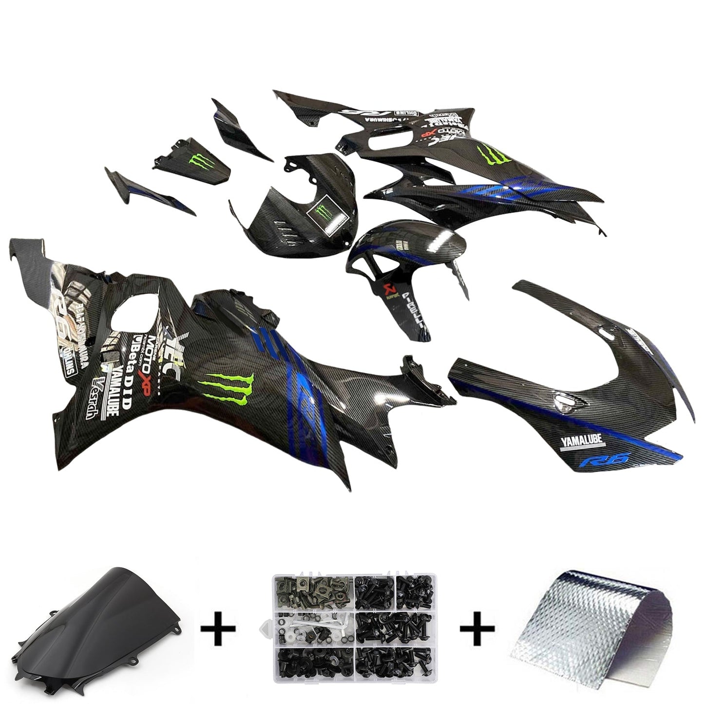 2017-2023 Yamaha YZF-R6 Fairing Kit Bodywork Plastic ABS