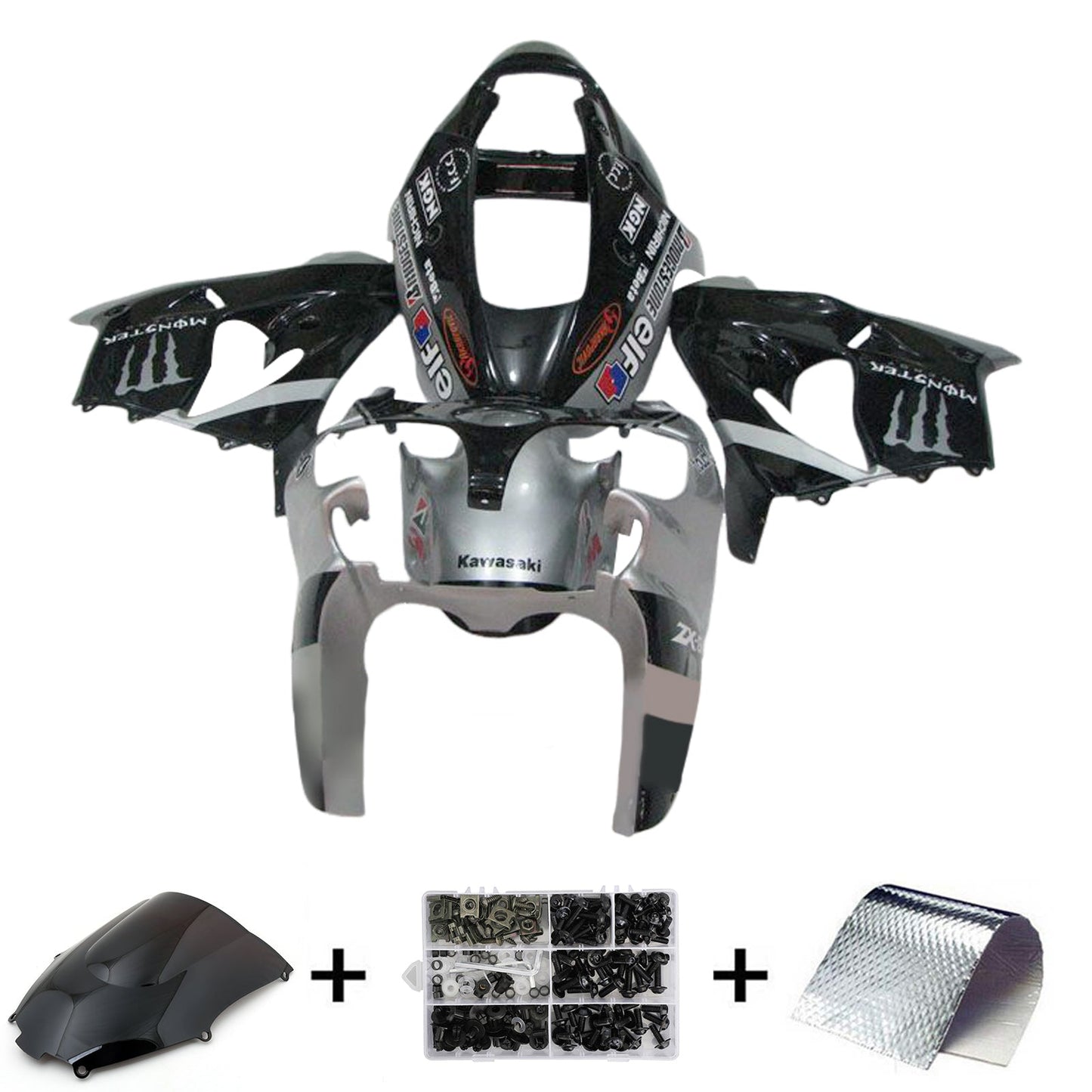 2002-2003 Kawasaki ZX9R Fairing Kit Bodywork Plastic ABS