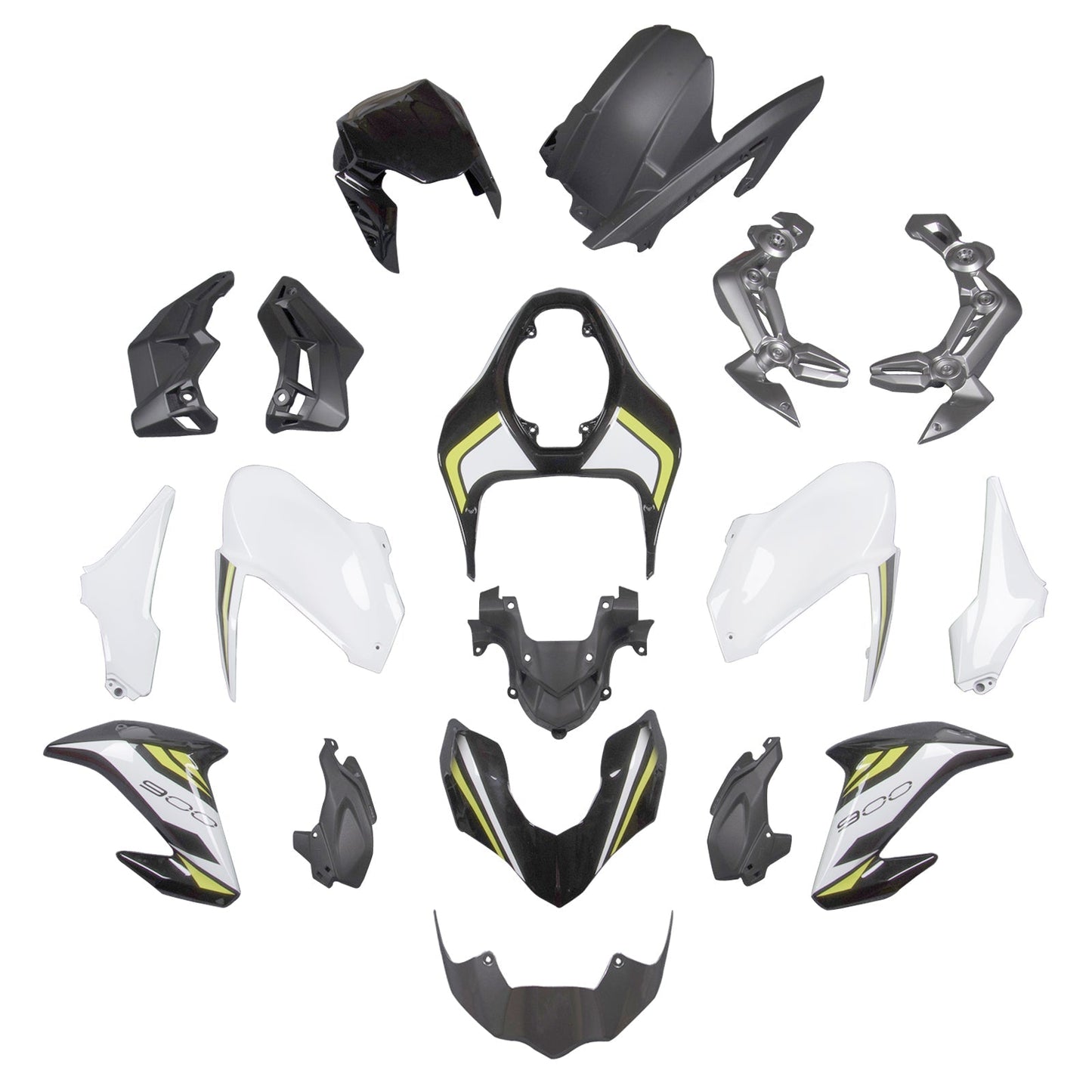 2017-2019 Fairing Fit for Kawasaki Z900 White Injection Plastic ABS Bodywork Generic
