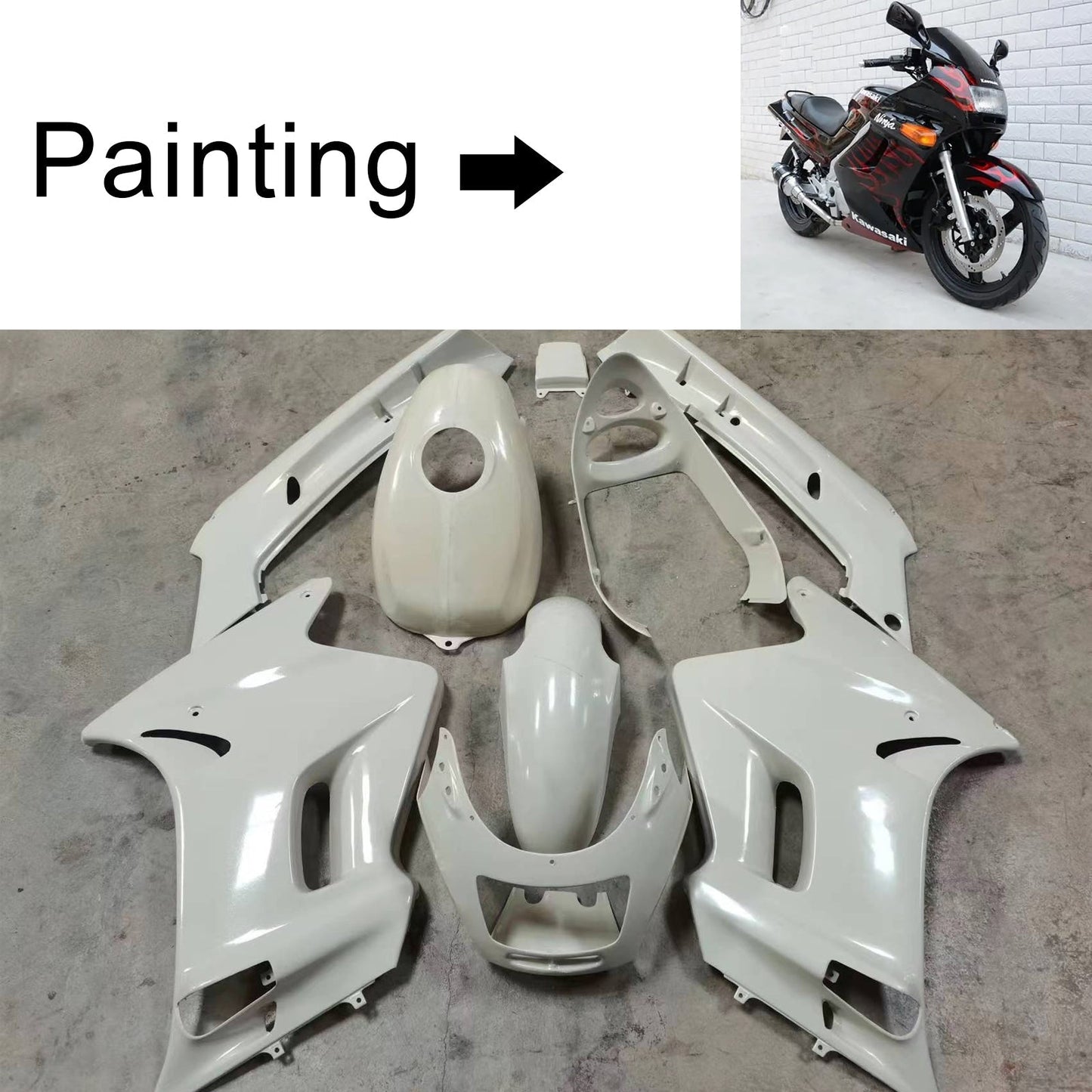 1996-2007 Kawasaki ZZR250 Fairing Kit Bodywork ABS