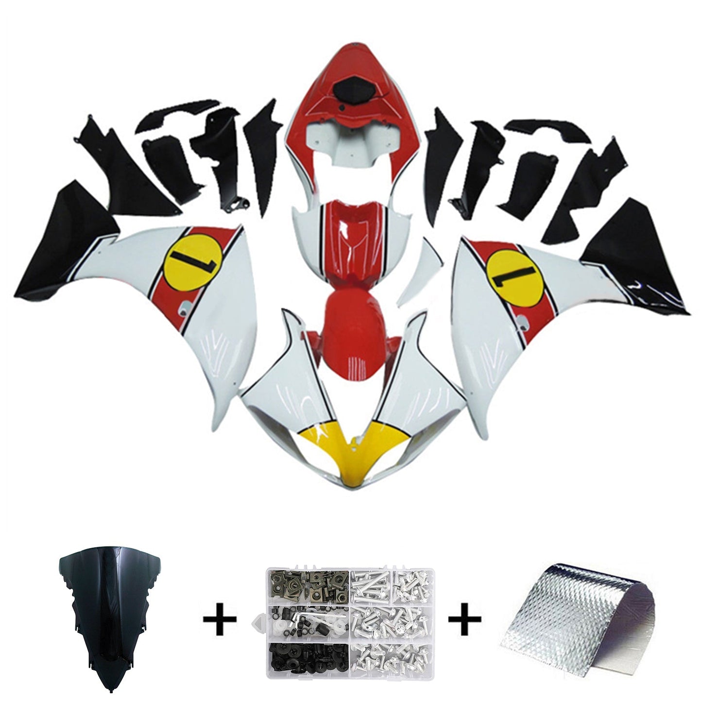 2012-2014 Yamaha YZF-R1 Fairing Kit Bodywork Plastic ABS