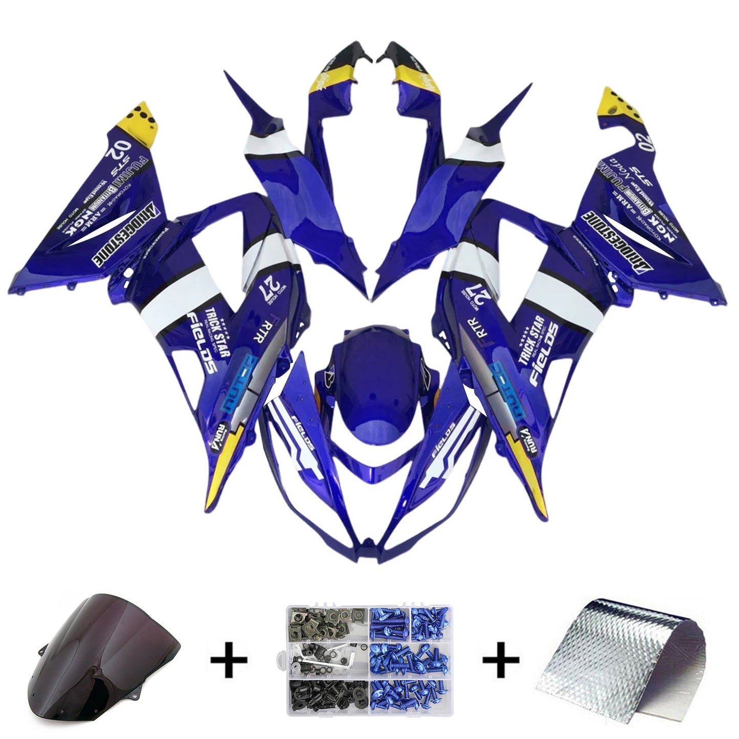 2013-2018 Kawasaki ZX6R 636 Fairing Kit Bodywork Plastic ABS