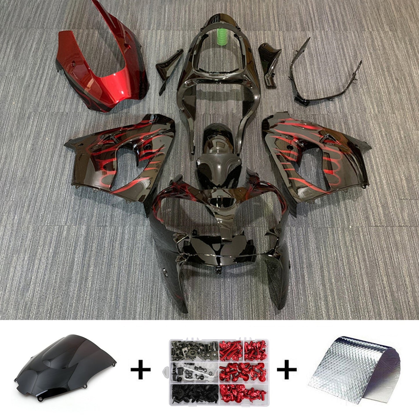 2002-2003 Kawasaki ZX9R Fairing Kit Bodywork Plastic ABS