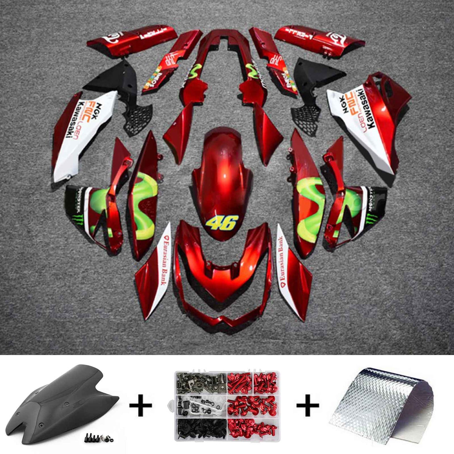 2010-2013 Kawasaki Z1000 Fairing Kit Bodywork Plastic ABS