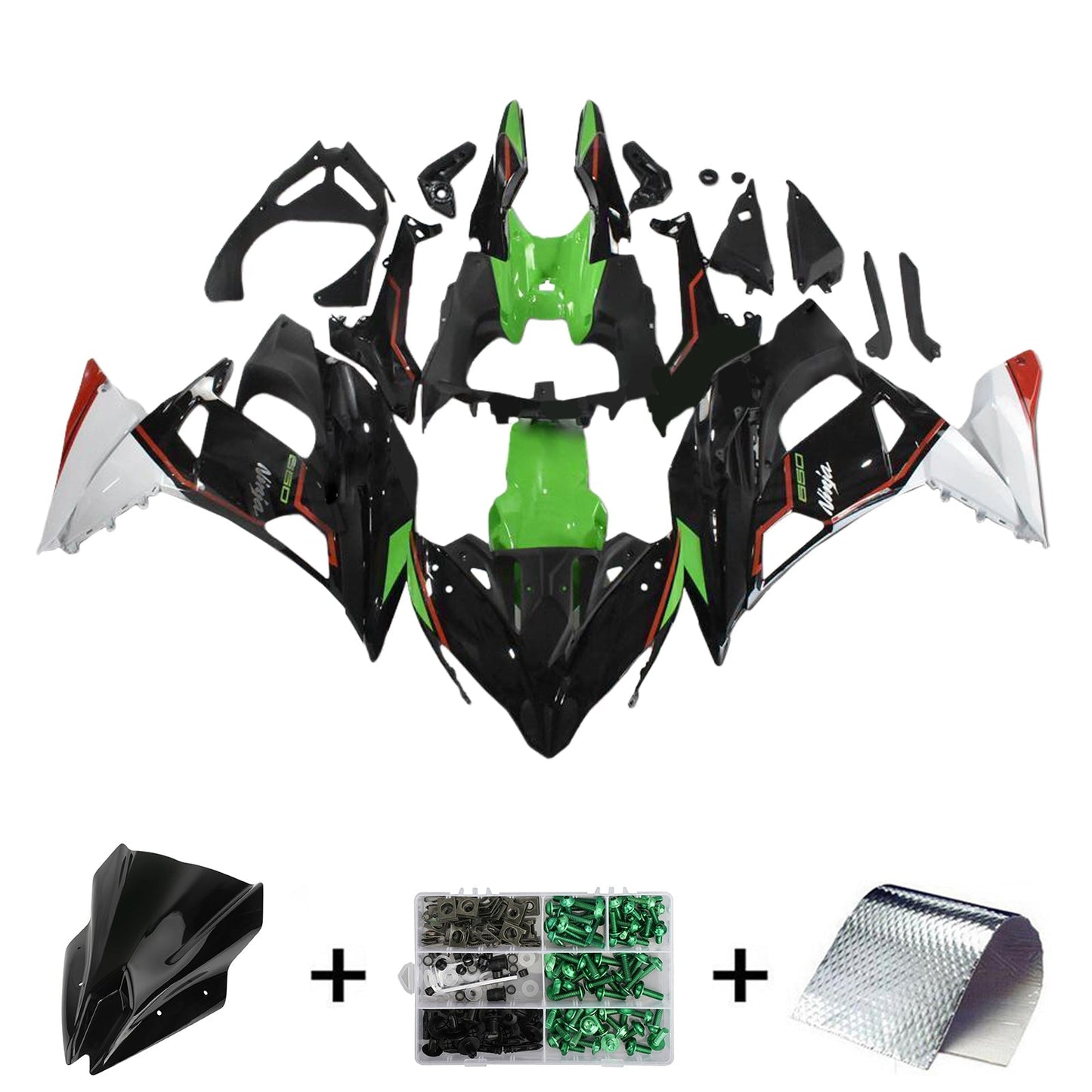 2017-2019 Kawasaki ER6F/Ninja650R Fairing Kit Bodywork Plastic ABS