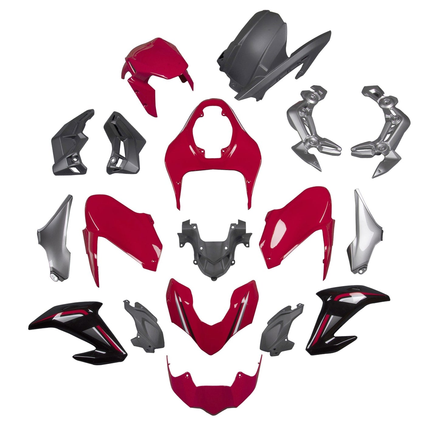 2017-2019 Fairing Fit for Kawasaki Z900 Red Injection Plastic ABS Bodywork Generic