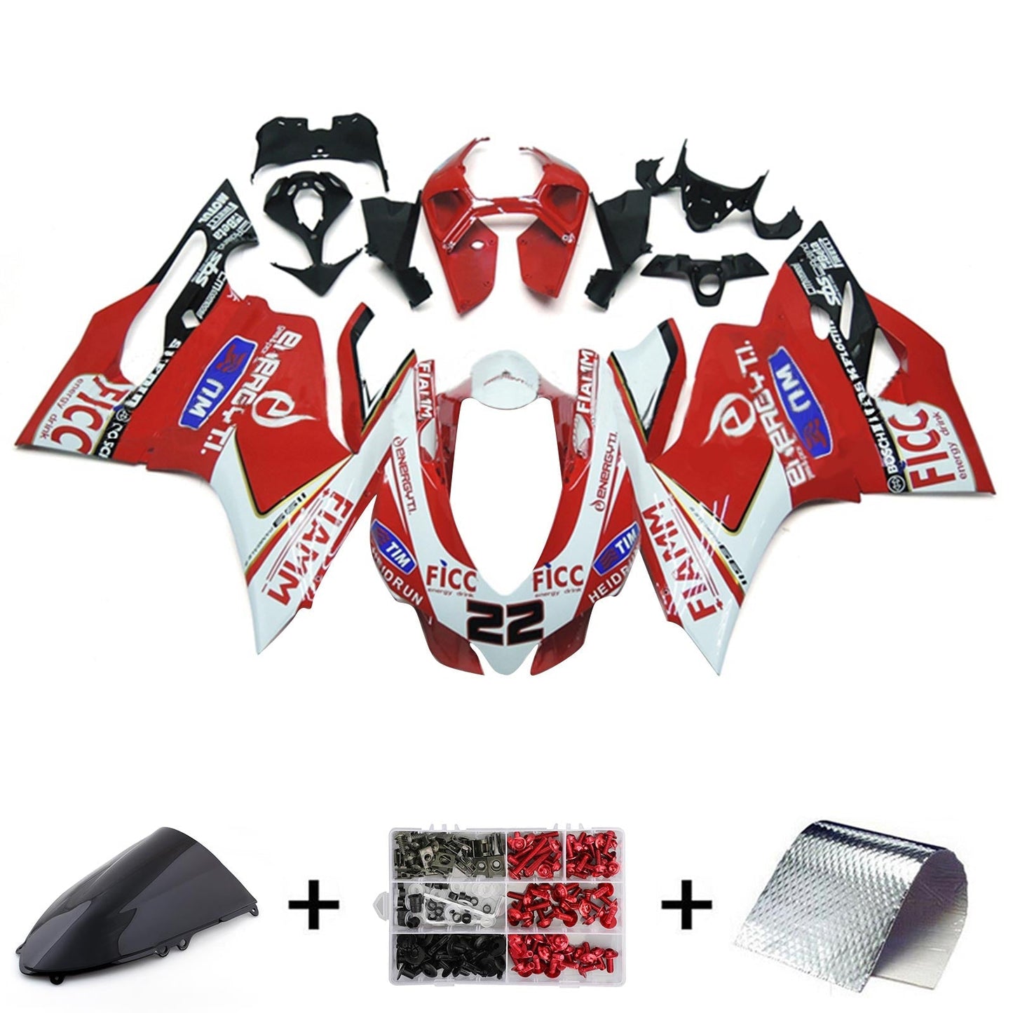 2012-2015 Ducati 1199 899 Fairing Kit Bodywork Plastic ABS