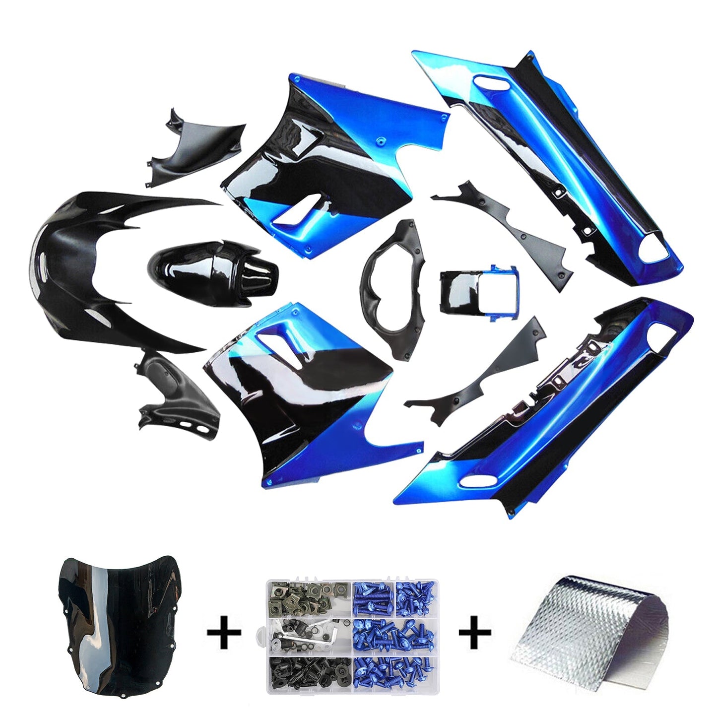 1990-1992 Kawasaki ZZR1100 Fairing Kit Bodywork ABS