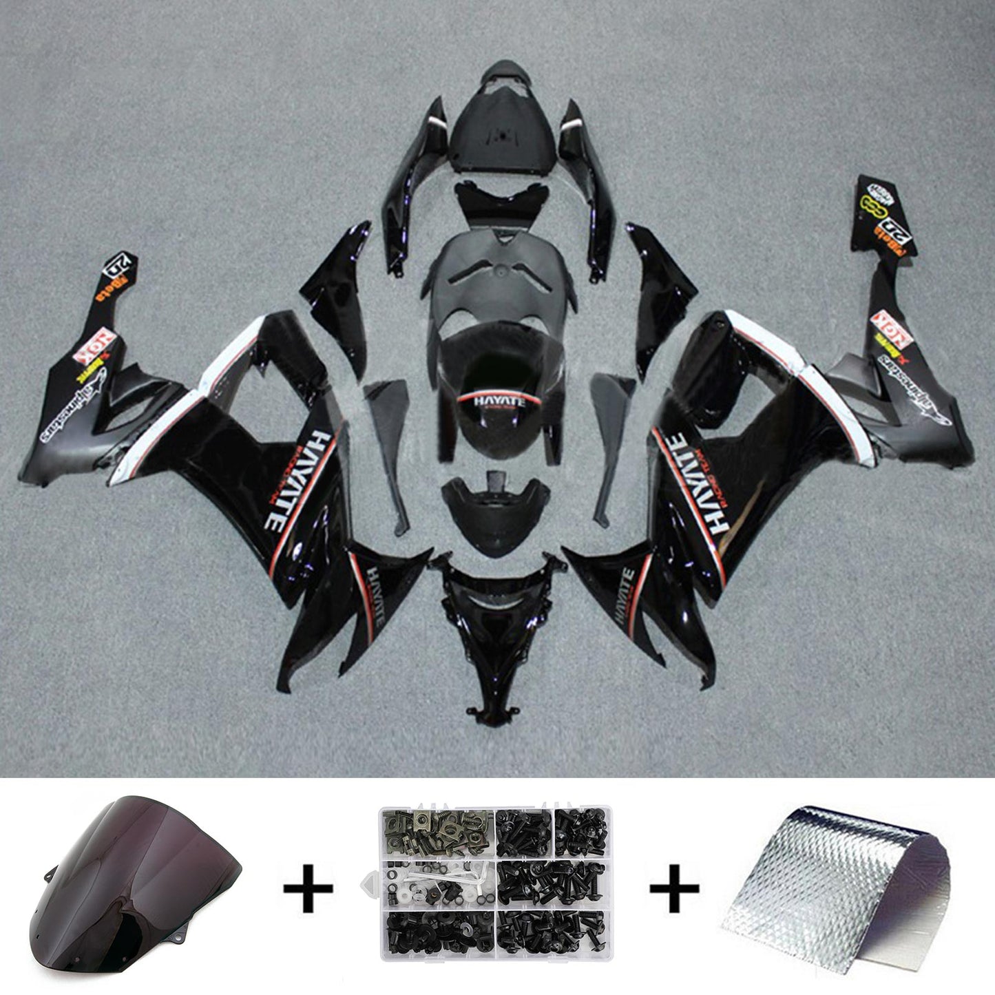 2008-2010 Kawasaki ZX10R Fairing Kit Bodywork Plastic ABS