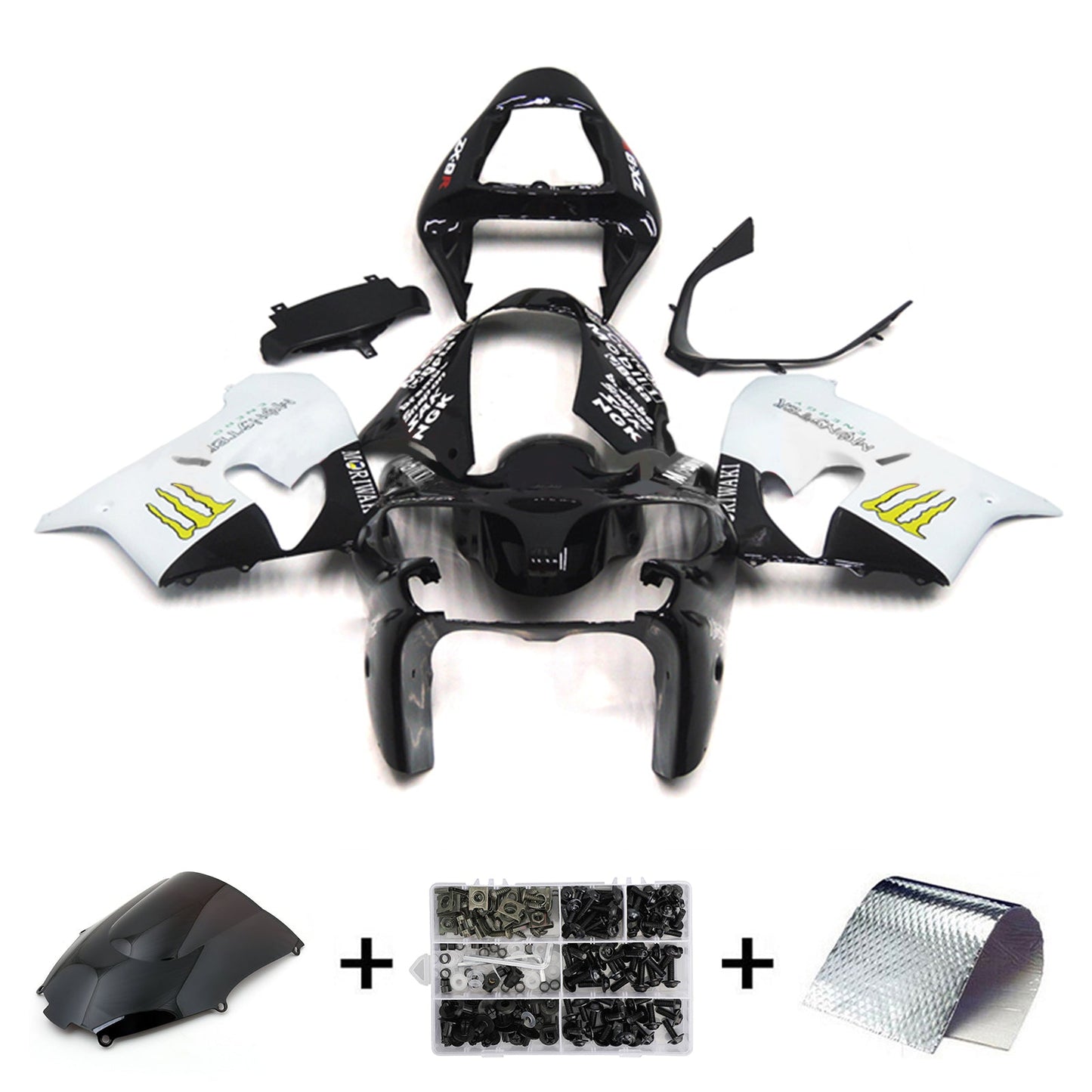 2002-2003 Kawasaki ZX9R Fairing Kit Bodywork Plastic ABS