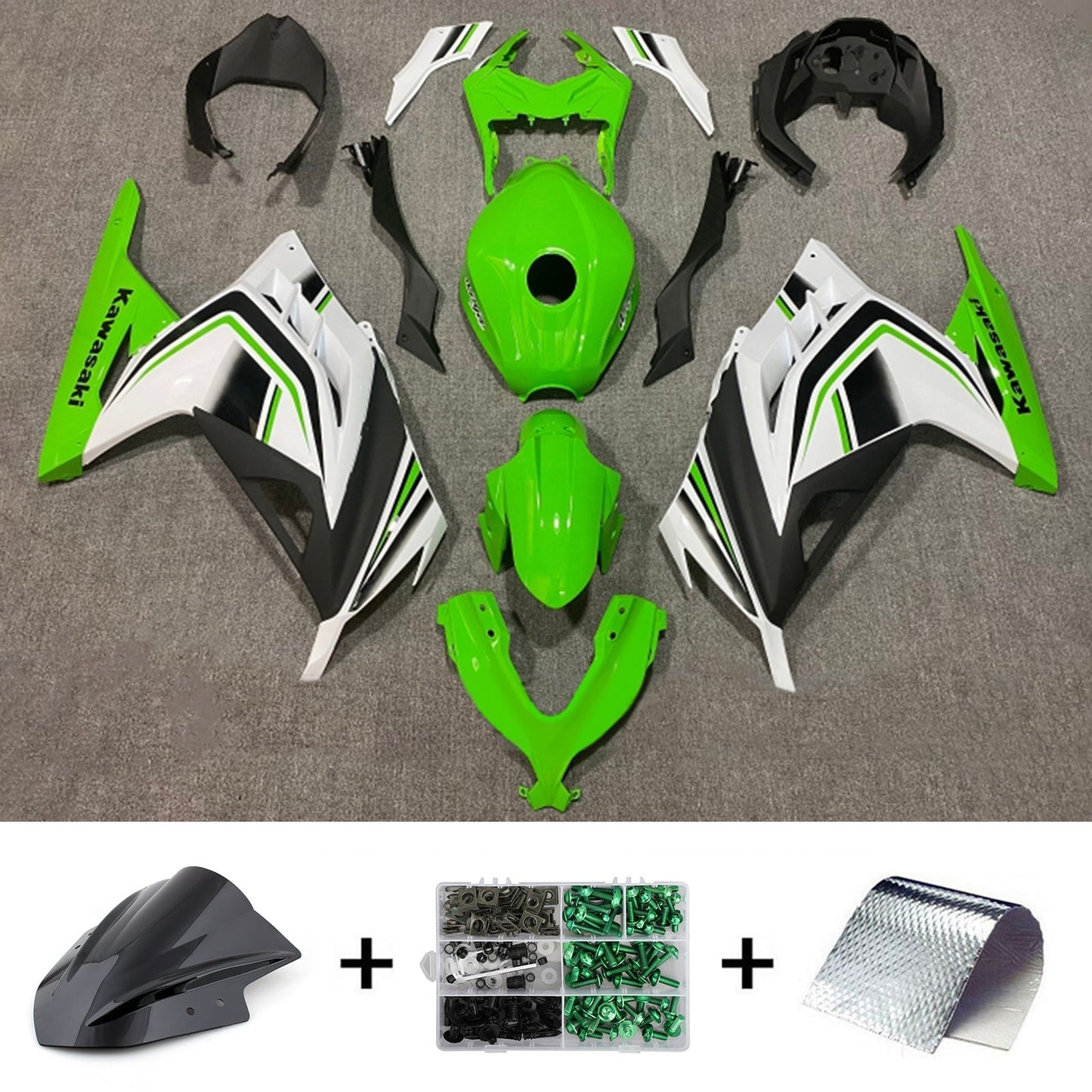 2013-2024 Kawasaki EX300 Ninja300 Fairing Kit Bodywork Plastic ABS