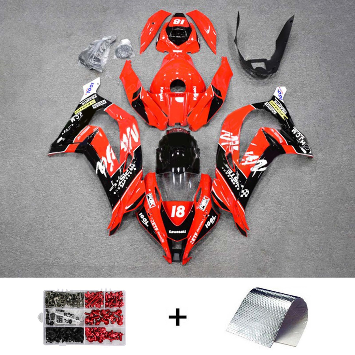 2016-2020 Kawasaki ZX10R Fairing Kit Bodywork Plastic ABS
