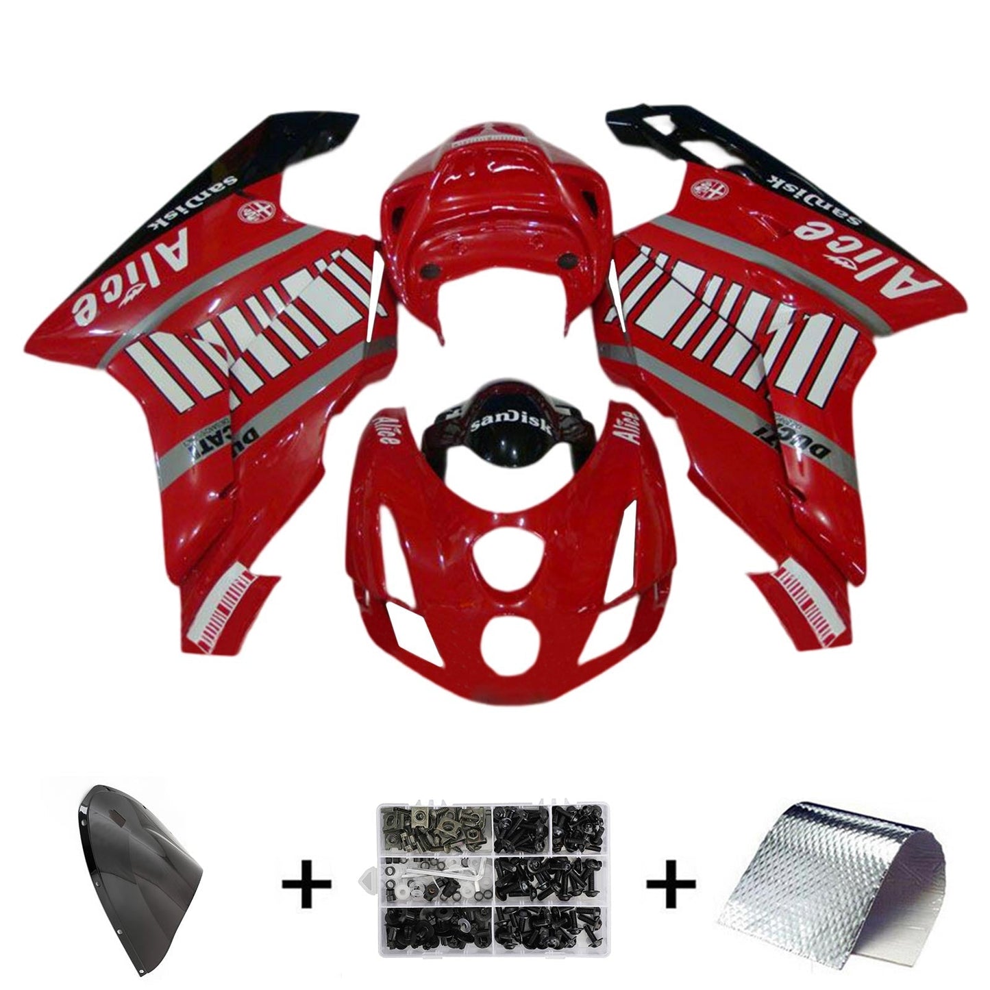 2003 2004 Ducati 999 749 Fairing Kit Bodywork ABS