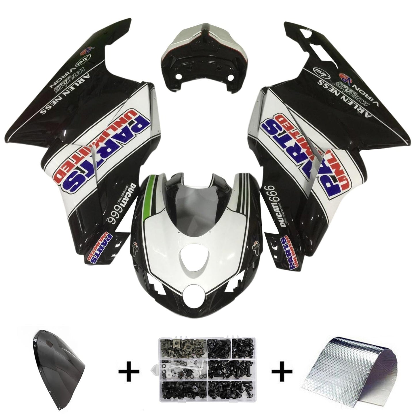 2003 2004 Ducati 999 749 Fairing Kit Bodywork ABS