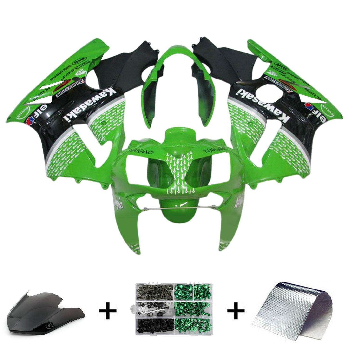 2002-2005 Kawasaki ZX12R Fairing Kit Bodywork Plastic ABS