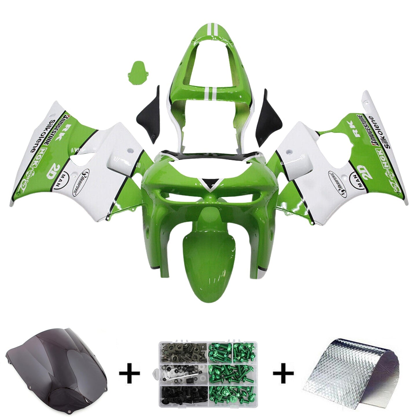 1998-1999 Kawasaki ZX6R Fairing Kit Bodywork Plastic ABS