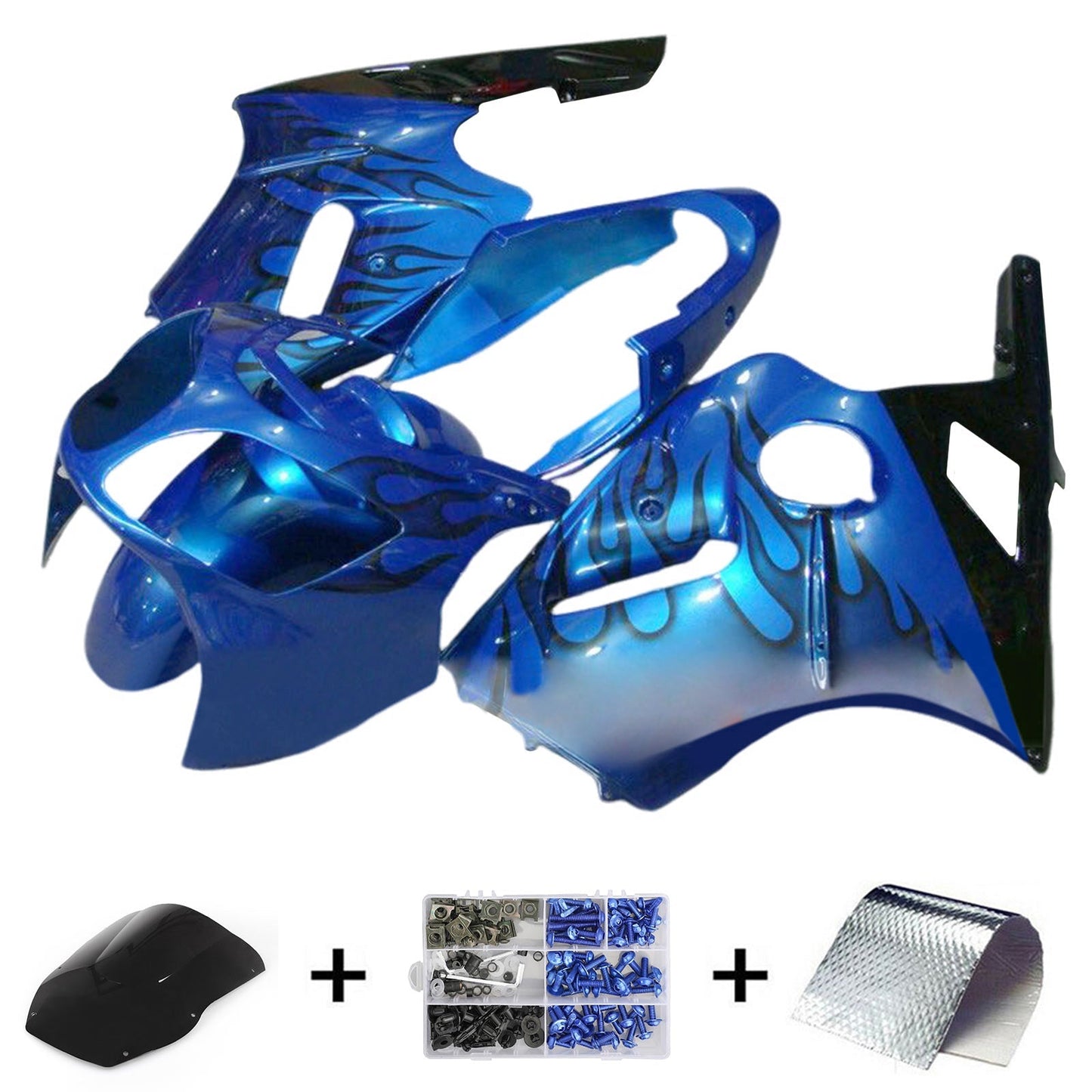 2000-2001 Kawasaki ZX12R Fairing Kit Bodywork Plastic ABS