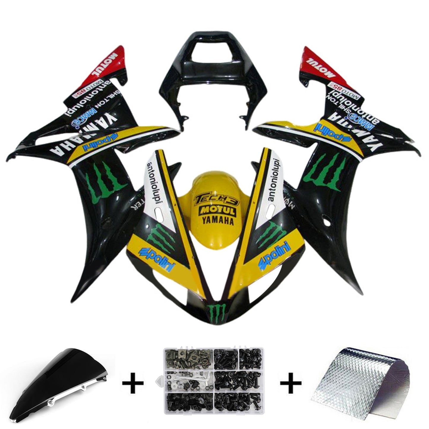 2002-2003 Yamaha YZF 1000 R1 Fairing Kit Bodywork Plastic ABS