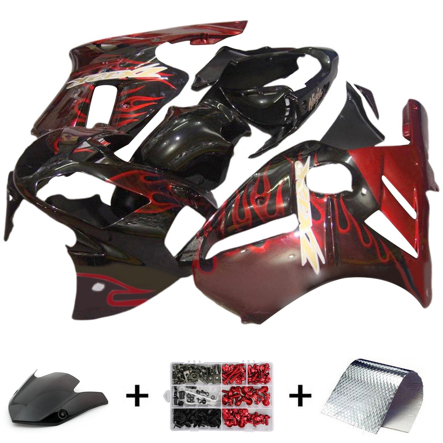 2002-2005 Kawasaki ZX12R Fairing Kit Bodywork Plastic ABS