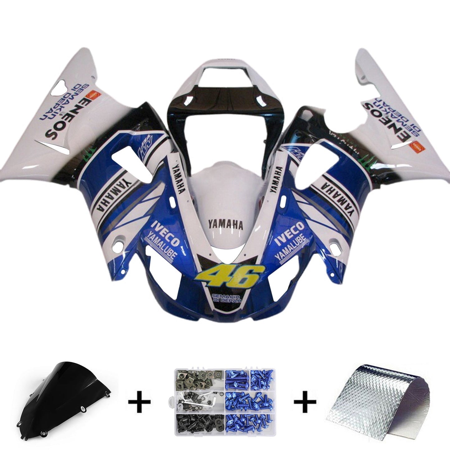 1998-1999 Yamaha YZF-R1 Fairing Kit Bodywork Plastic ABS