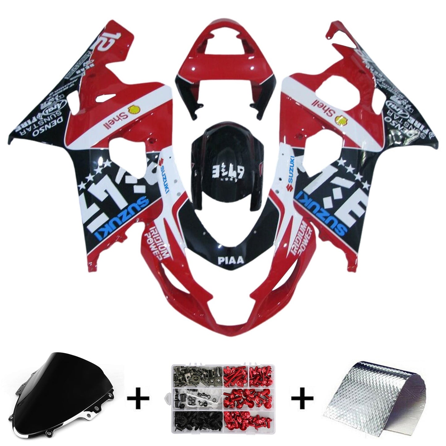 2004-2005 Suzuki GSXR 600/750 K4 Fairing Kit Bodywork Plastic ABS